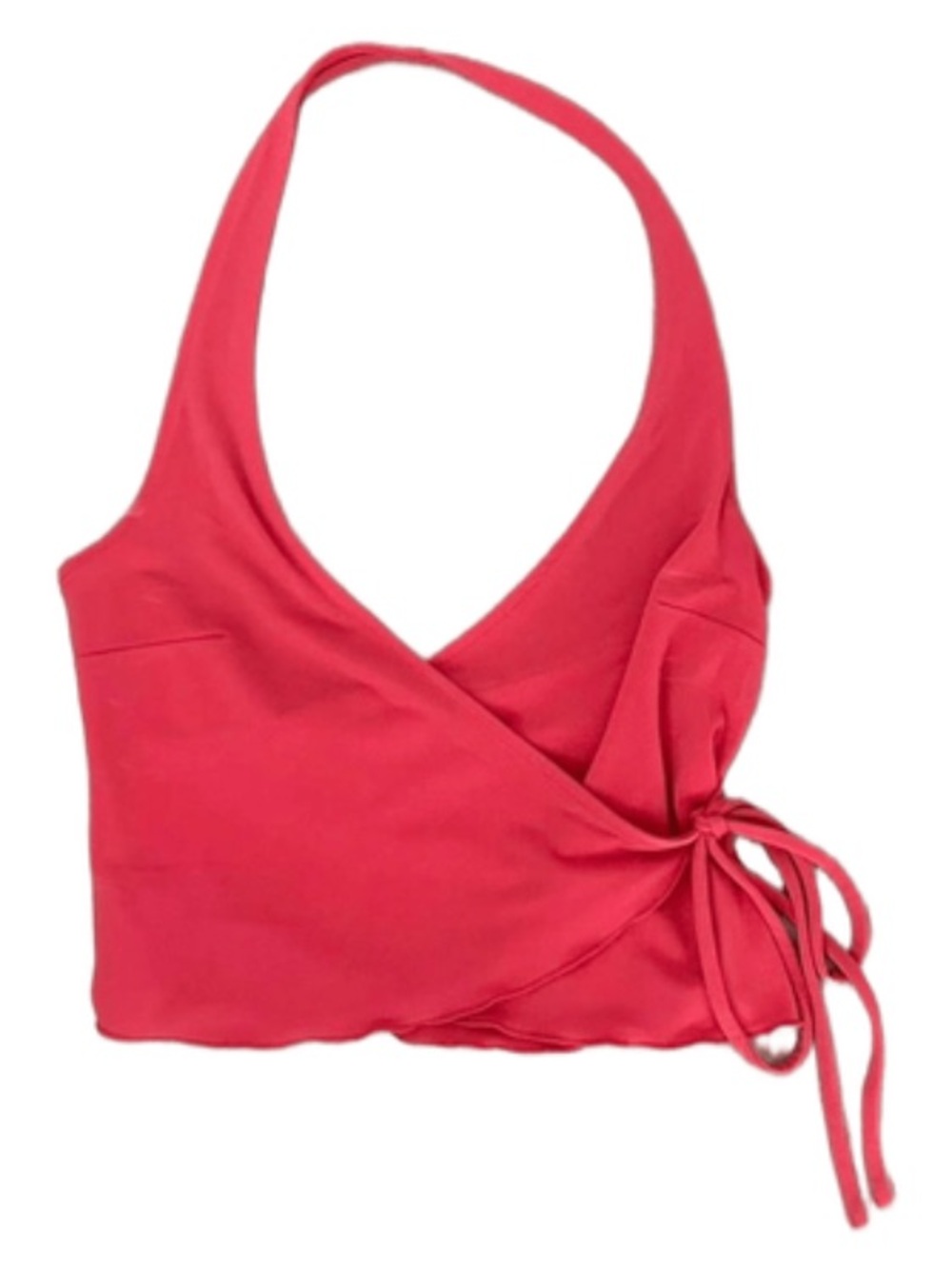 Silence + Noise red/orange halter wrap top